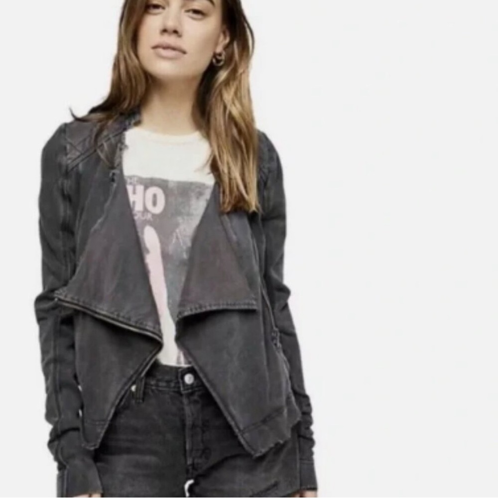 Free People Shrunken Moto Jacket
